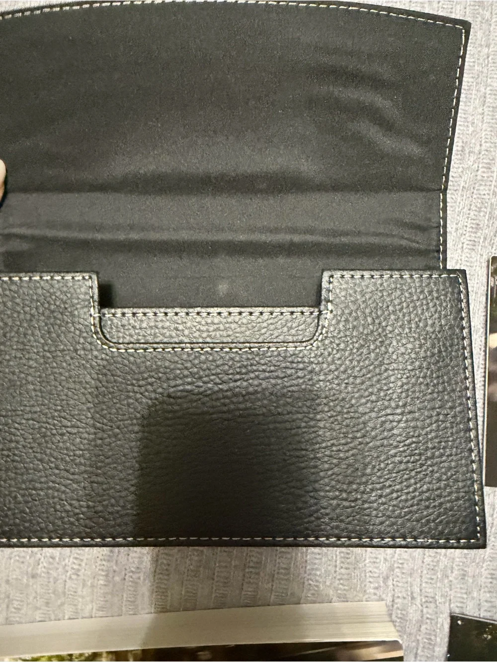 Black Leather Document Holder never used